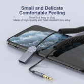 KUULAA Bluetooth 5.0 USB to Aux Müzik Alıcısı 3.5 mm Adaptör Kiti